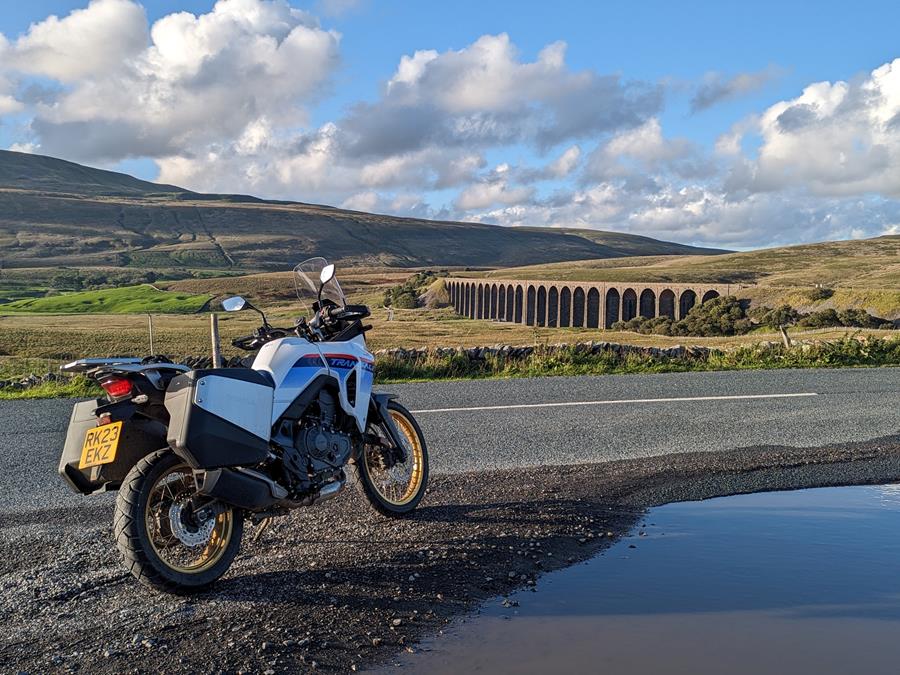 2023-on Honda XL750 Transalp static shot with panniers 