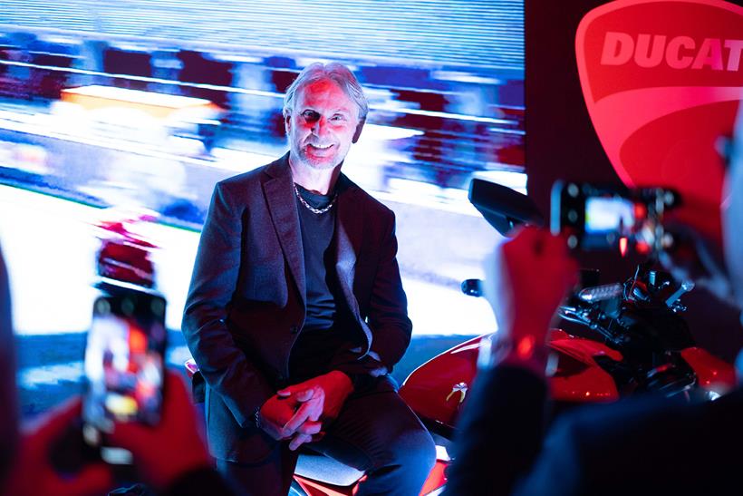 Carl Fogarty at the Ducati Diavel V4 UK launch event