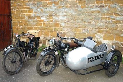 The Cedos-Bradshaw complete with Watsonian sidecar