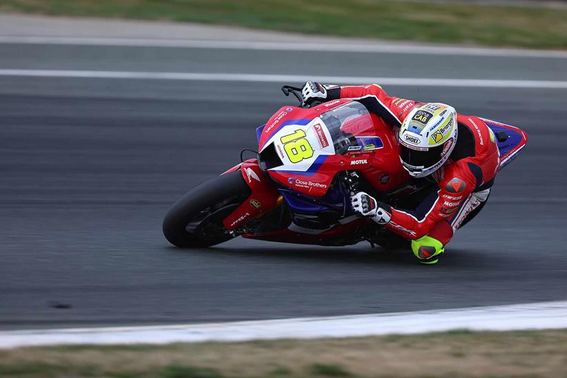 Andrew Irwin had two Honda Fireblades to play with at Navarra