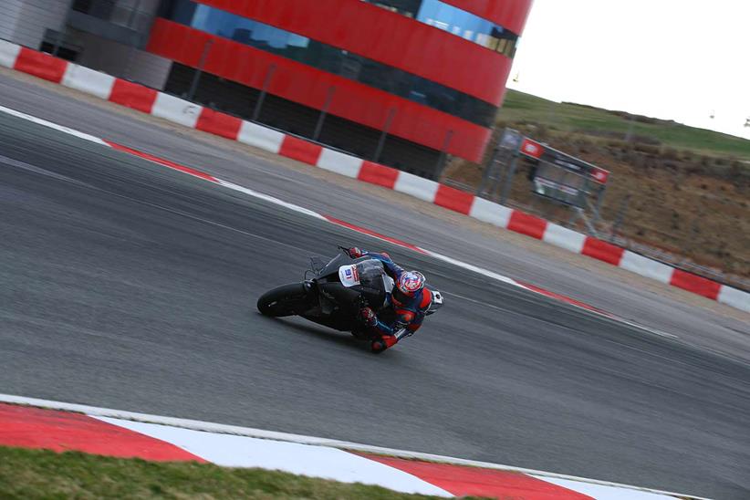 Leon Haslam onboard BMW machinery at Navarra