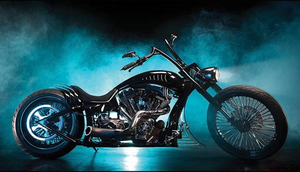 Lady Gaga album cover slated by Nick Gale Custom Cycles