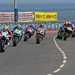 Glenn Irwin leads on the opening lap of the Anchor Bar Superbike race at the NW200