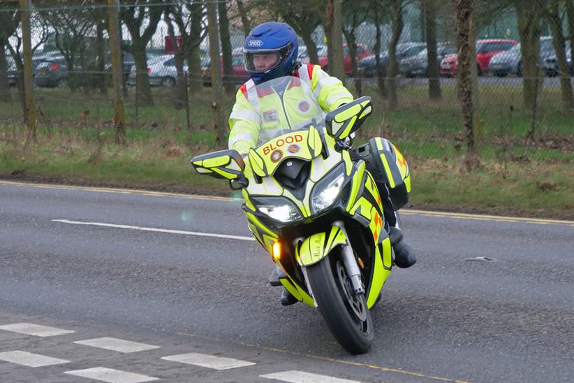 Lincolnshire Emergency Blood Bikes Service rider