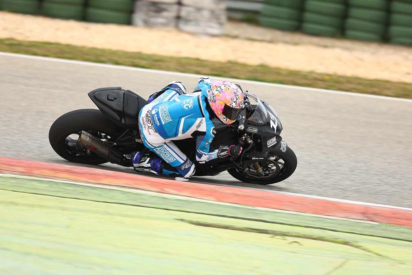 Lee Johnston onboard the Honda at Monteblanco