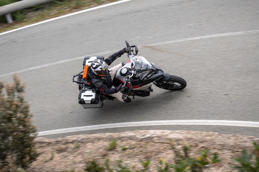 Ducati Multistrada V4 Rally tight hand bend