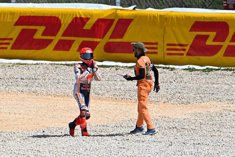 Marc Marquez following his Portimao crash