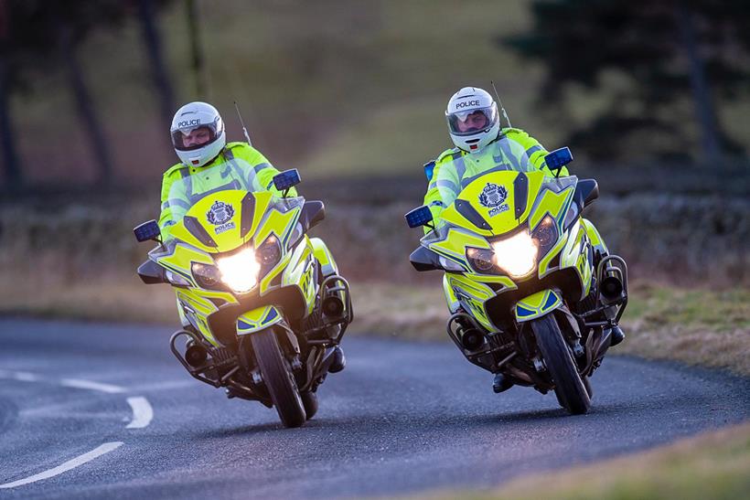 Police bikes on the road