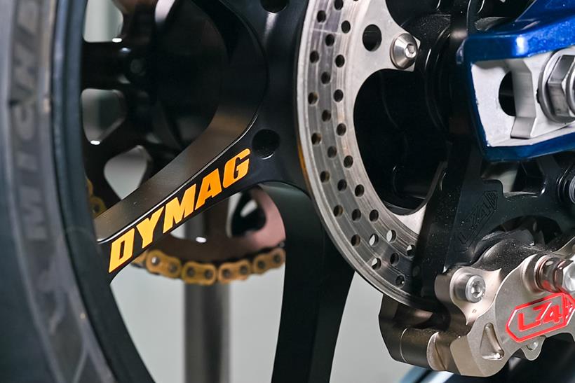 Moto Evo Supersport racer Dymag wheel