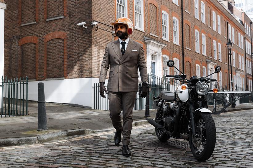 Distinguish Gentleman's Ride founder Mark Hawwa with the special Triumph Bonneville