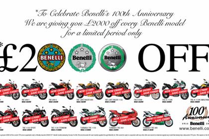 Benelli celebrates 100 years with £2000 savings