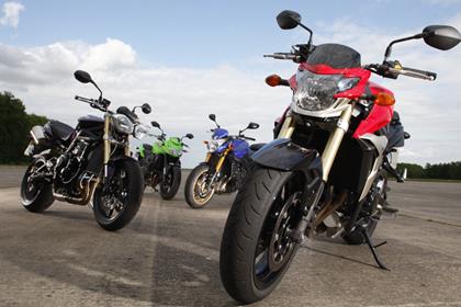 Suzuki GSR750 vs Triumph Street Triple, Yamaha FZ8 and Kawasaki Z750. Who will win?