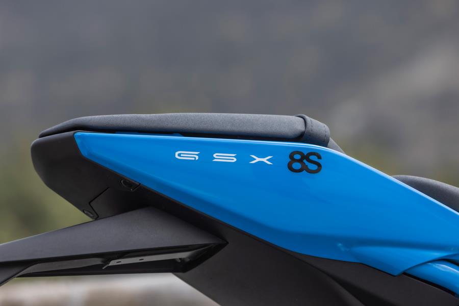 2023 Suzuki GSX-8S pillion seat logo