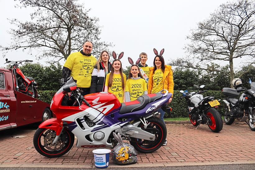 Michael Peat and his family take part in the Children's Hospital Charity Egg Run