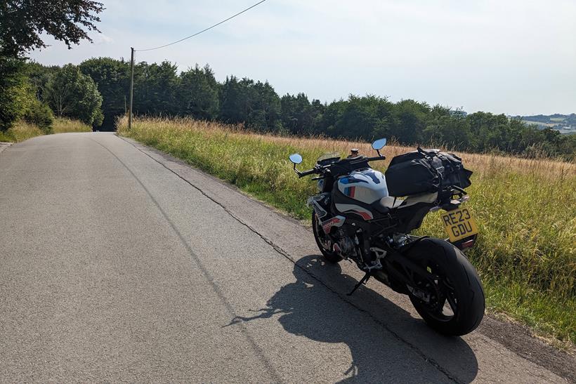 BMW M1000R on German B road