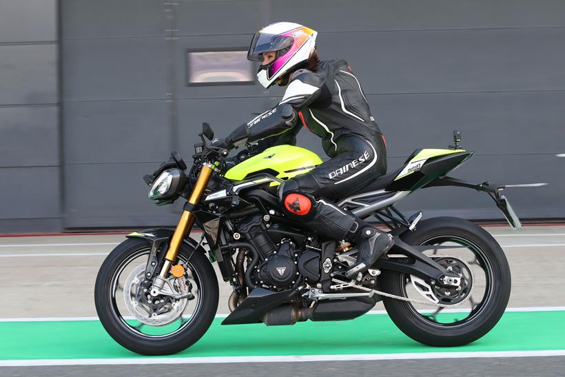 Emma Franklin tests the Triumph Street Triple 765 Moto2 for MCN