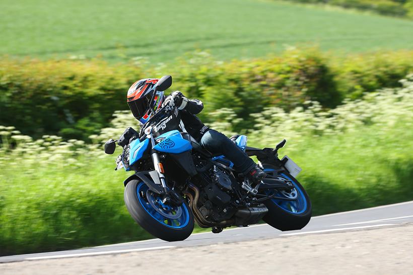 Cornering right on the Suzuki GSX-8S