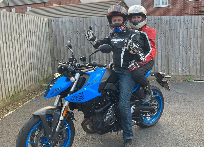 Dan Sutherland takes his mum for a spin on the Suzuki GSX-8S