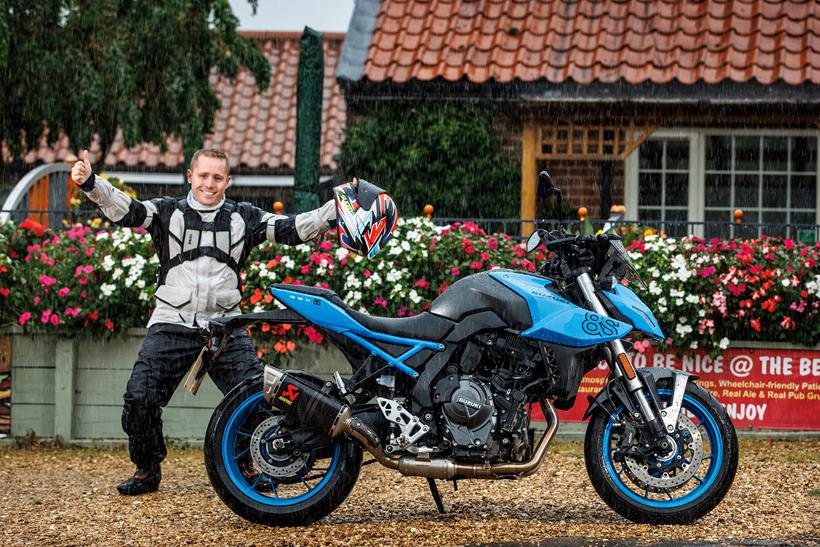 MCN fleet Suzuki GSX-8S with tester Dan Sutherland