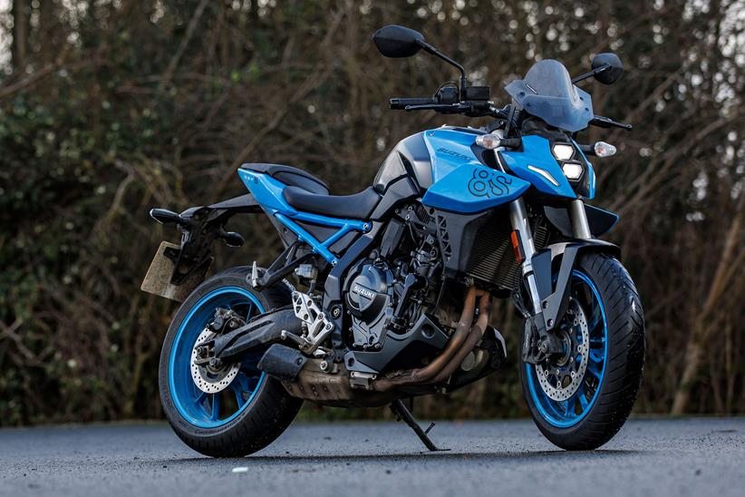 Suzuki GSX-8S long-term test bike right front