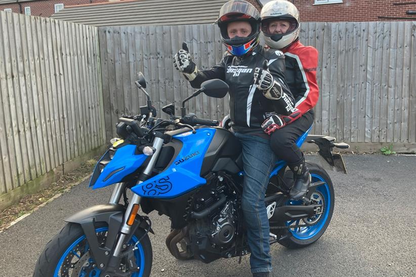 Dan Sutherland takes his mum for a spin on the Suzuki GSX-8S