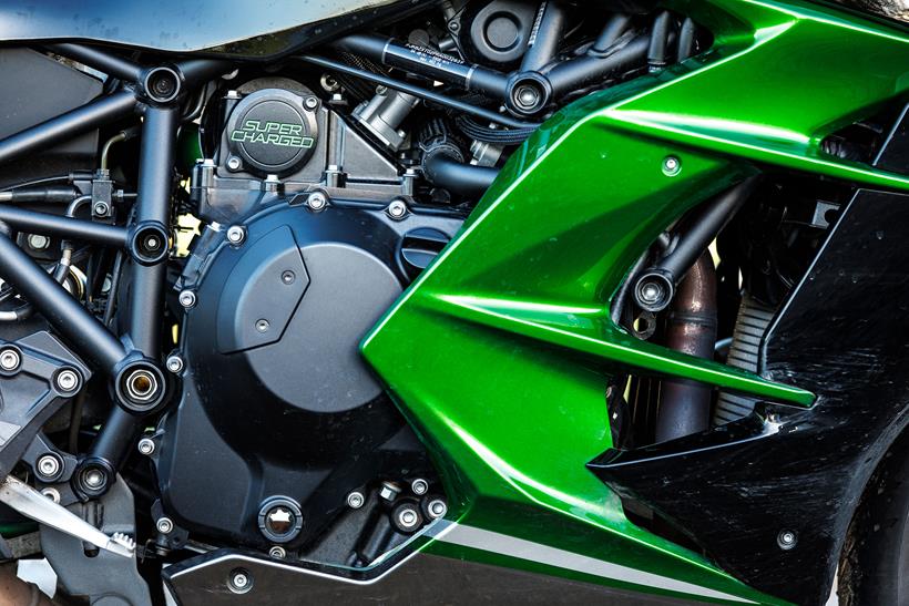 Kawasaki H2 SX SE engine