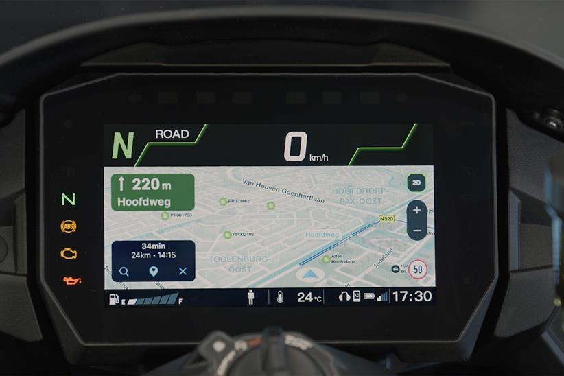 Kawasaki Ninja H2 SX SE long-term test bike sat nav