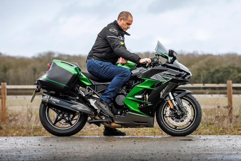 Michael Neeves with the Kawasaki Ninja H2 SX SE long-term test bike