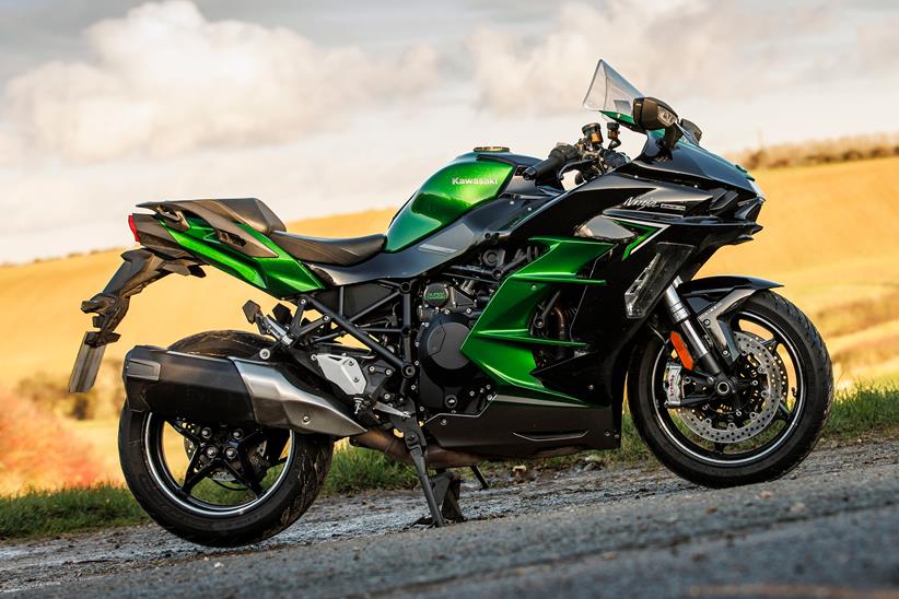 2023 Kawasaki H2 SX SE long-term test bike right side