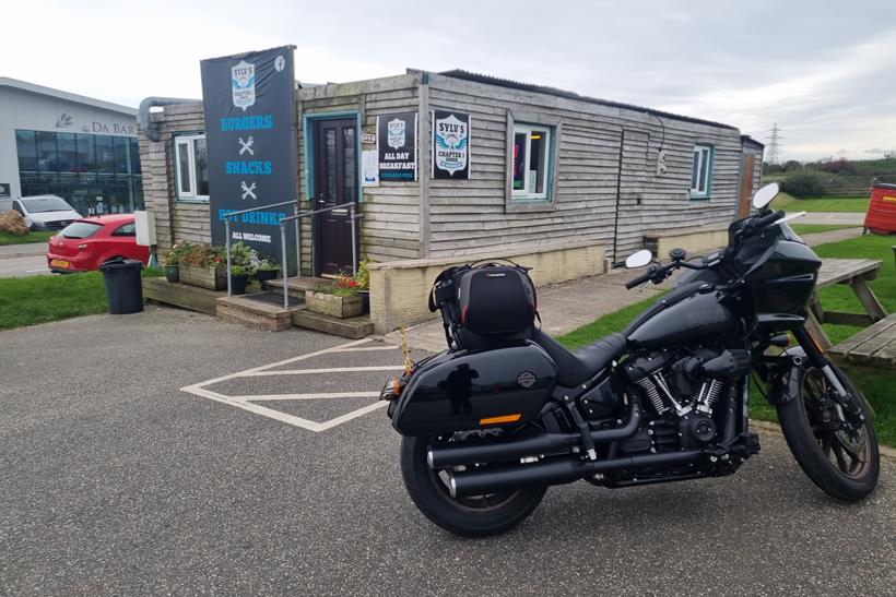 MCN fleet Harley-Davidson Low Rider ST at Sylv's Diner