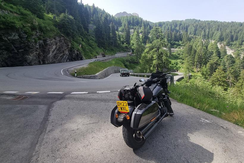 Long-term Harley-Davidson Low Rider ST on Italian pass