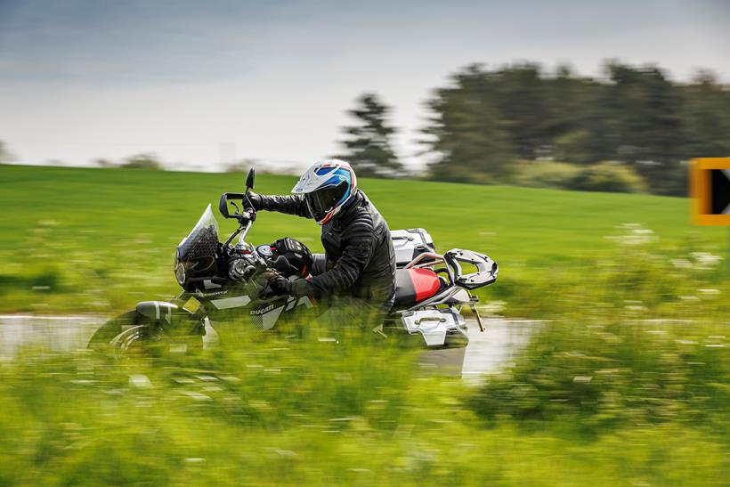 Ducati DesertX cornering