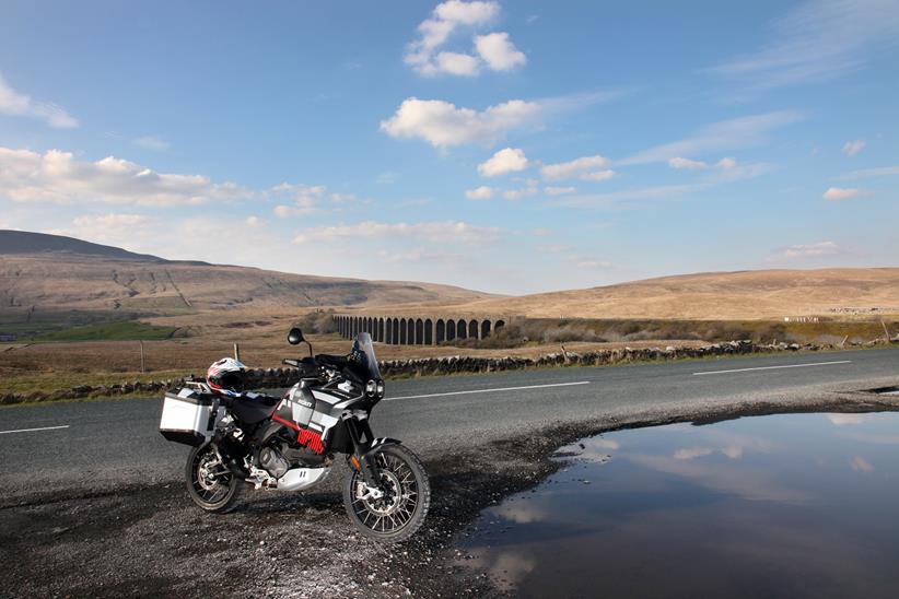 Ducati DesertX on the roadside