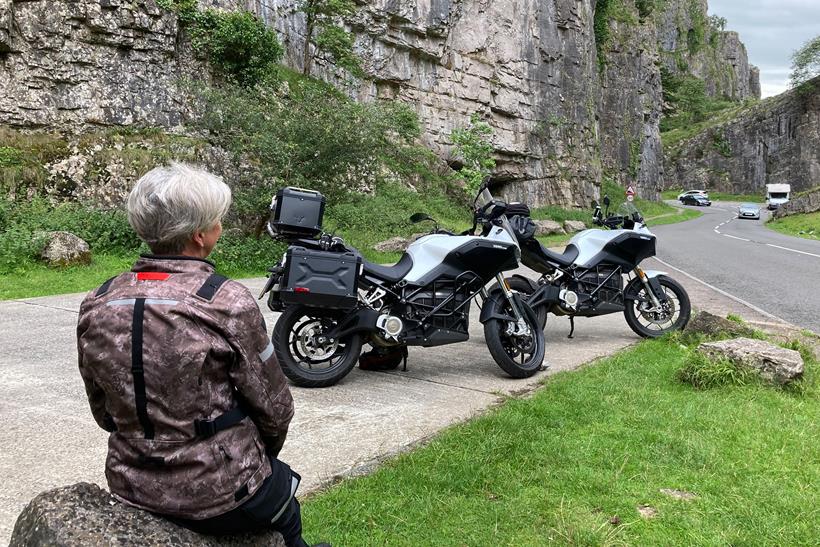 Zero DSR/X long-term test bike at Cheddar Gorge