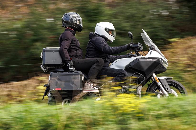 Zero DSR/X ridden two-up on UK roads