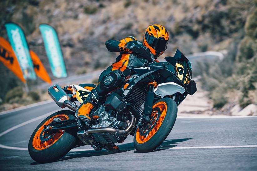 Backing into a corner on the 2023 KTM 890 SMT