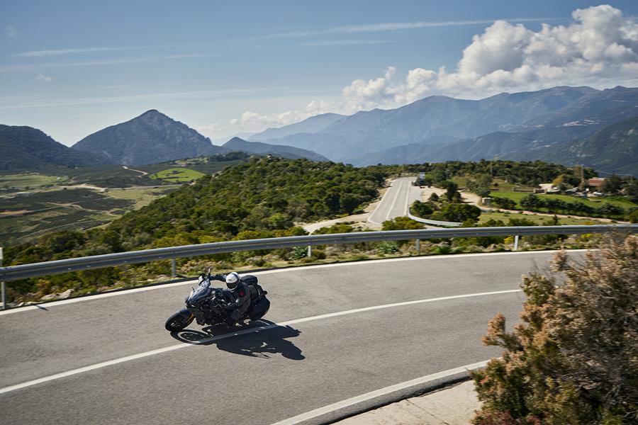 2023 Yamaha Tracer 9 GT+ with mountainous background