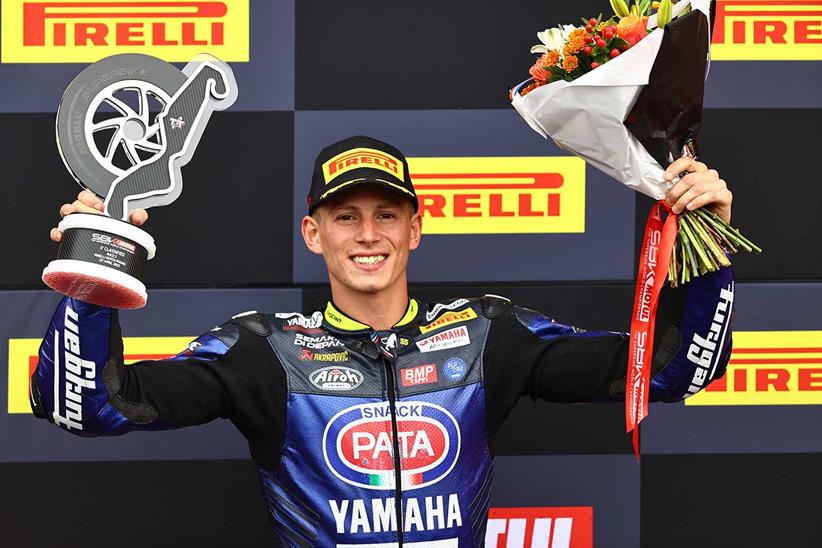 Andrea Locatelli celebrates another podium at Assen