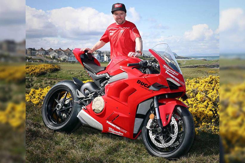 Alastair Seeley with the Ducati Panigale V2