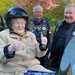 Barbara Morris celebrates her 90th on the back of a Harley-Davidson