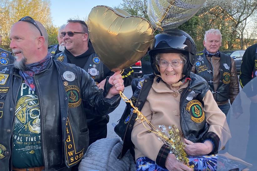 Barbara Morris celebrates her 90th with a surprise ride