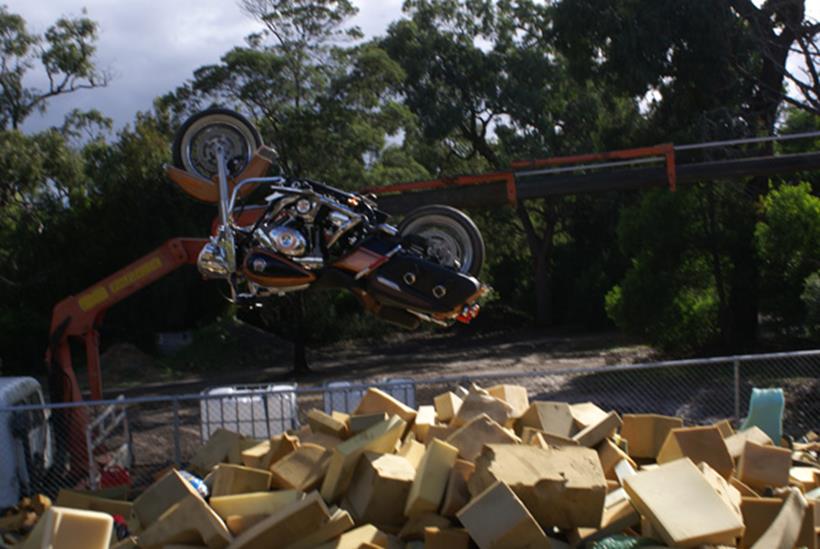 Harley-Davidson Road King backflip