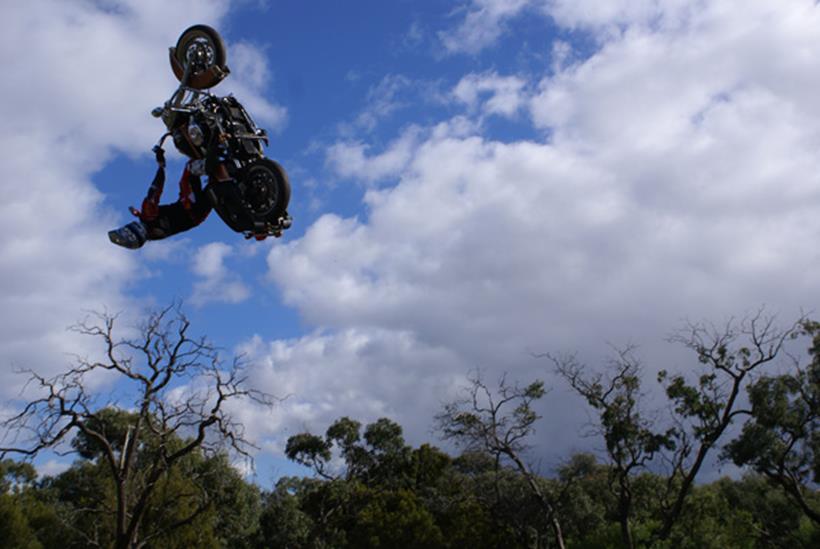 Harley-Davidson Road King backflip