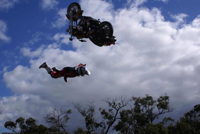 Harley-Davidson Road King backflip