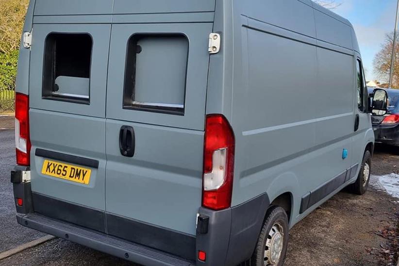 Unmarked police speed camera van