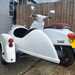 A rear shot of the Lambretta and Watsonian sidecar