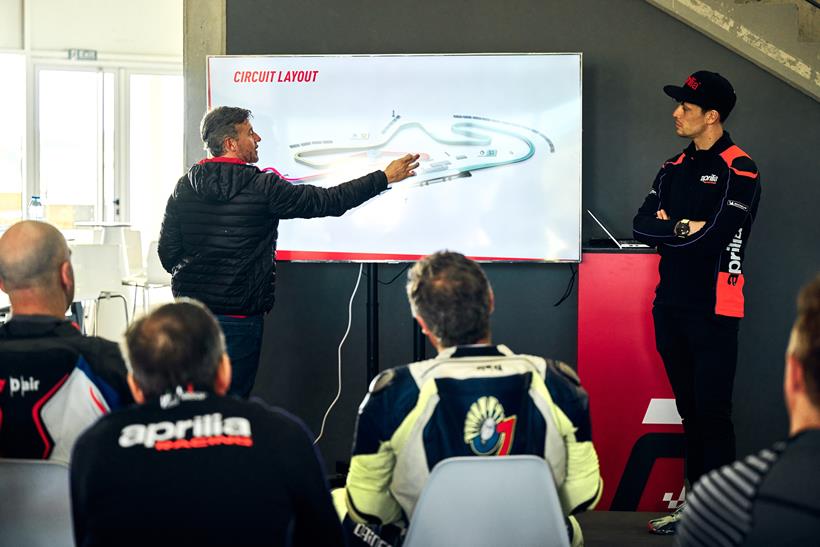 Aprilia Pro Experience rider training with Max Biaggi