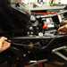 Routing the USB port power cable along the motorbike