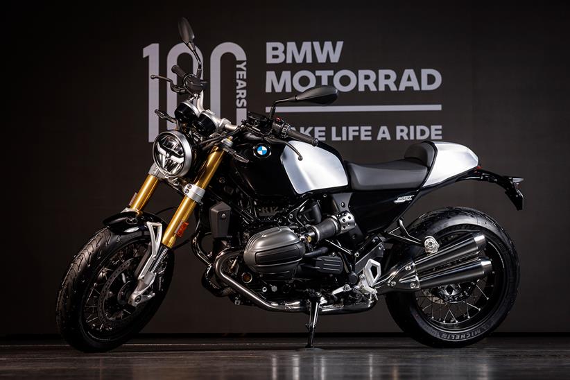 A left-side view of the BMW R12 nineT