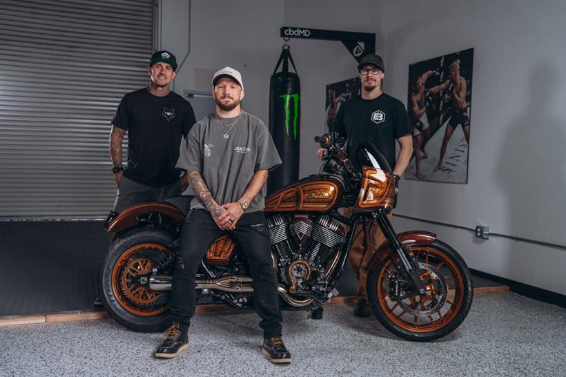 TJ Dillashaw and his Indian Forged Custom Sport Chief